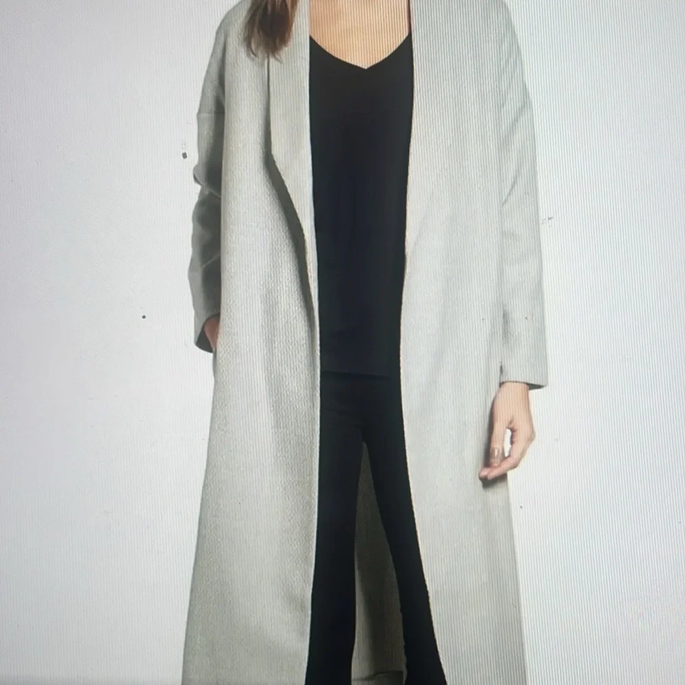 AYR Lightweight Wool Long Coat Unstructured - Picture 6 of 8